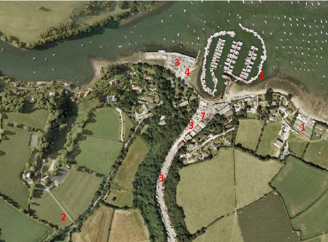 Map showing location of Porloe Farm